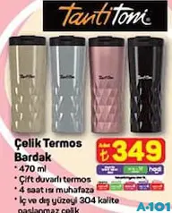 TANTİTONİ ÇELİK TERMOS BARDAK 470 ML TANTİTONİ ÇELİK TERMOS BARDAK 470 ML